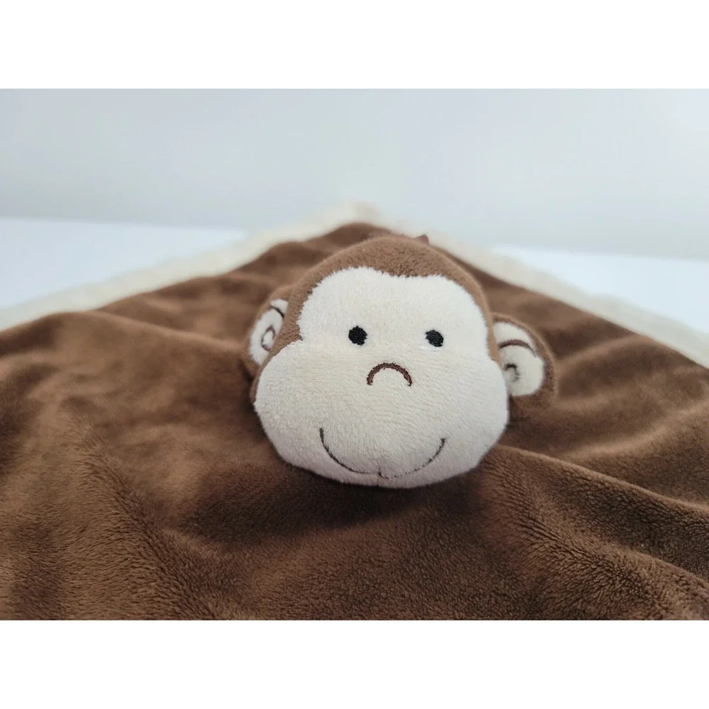 Tiddliwinks Monkey Brown Baby Security‎ Blanket Lovey Soft Animal